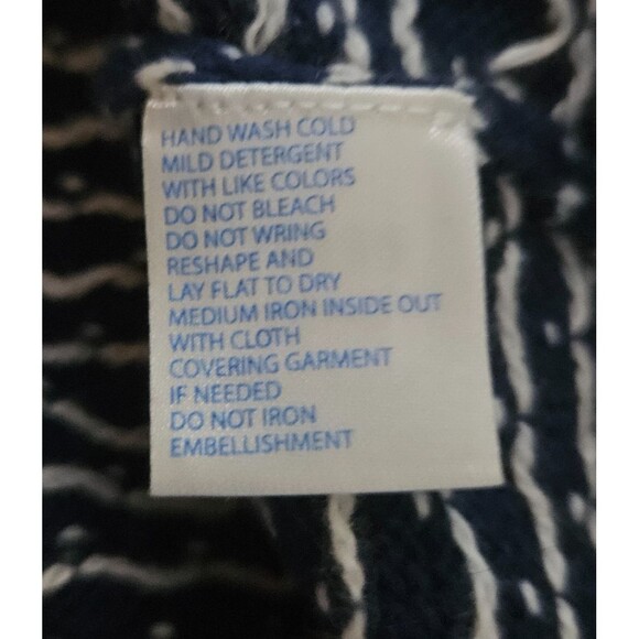 Southern Tide Quarter Zip Sweater S Blue Fair Isle Nautical Holiday Wool Alpaca - Picture 8 of 11